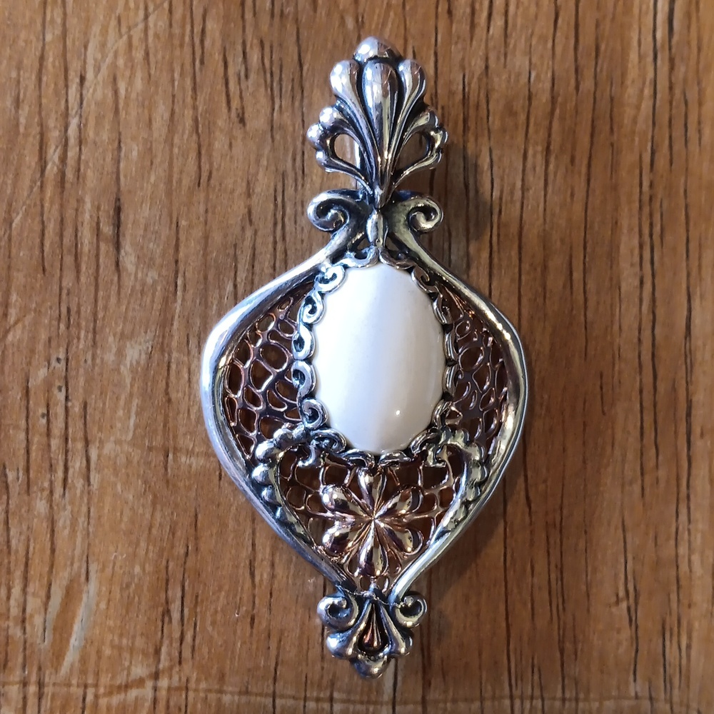 CAROLYN POLLACK STERLING AGATE NECKLACE ENHANCER